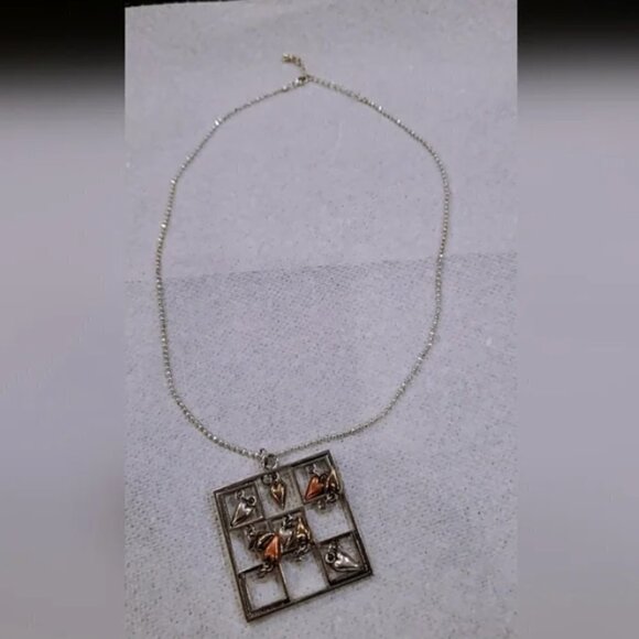 ✨Long Silver Tone Square Pendant Necklace 🌴 - Picture 8 of 8